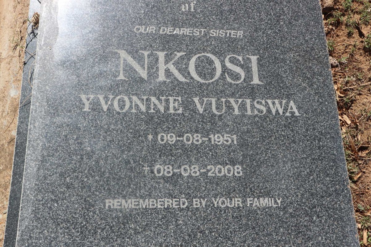 NKOSI Yvonne Vuyiseka 1951-2008