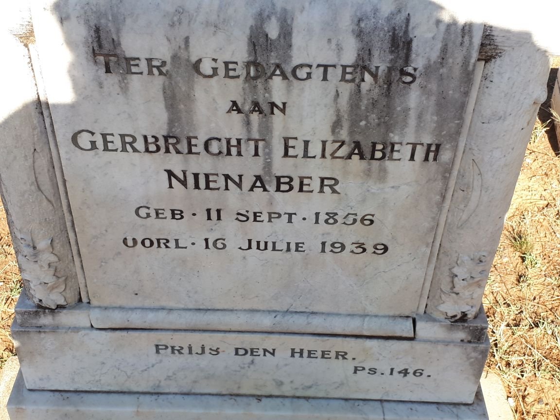 NIENABER Gerbrecht Elizabeth 1856-1939