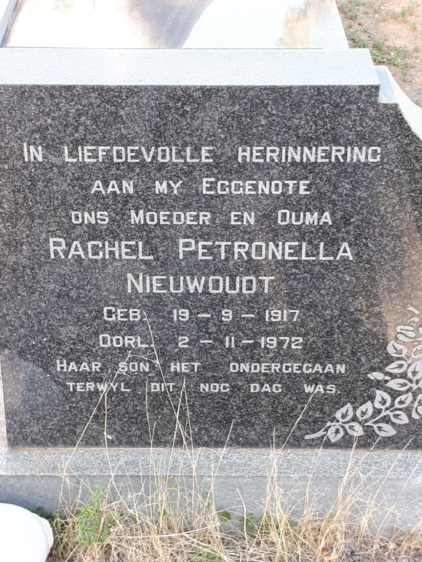 NIEUWOUDT Rachel Petronella 1917-1972