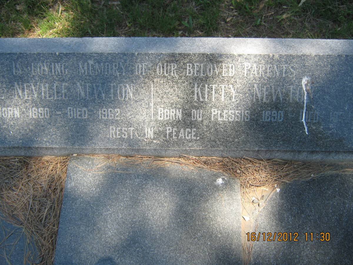 NEWTON Basil Neville 1890-1962 &amp; Kitty DU PLESSIS 1890-1964