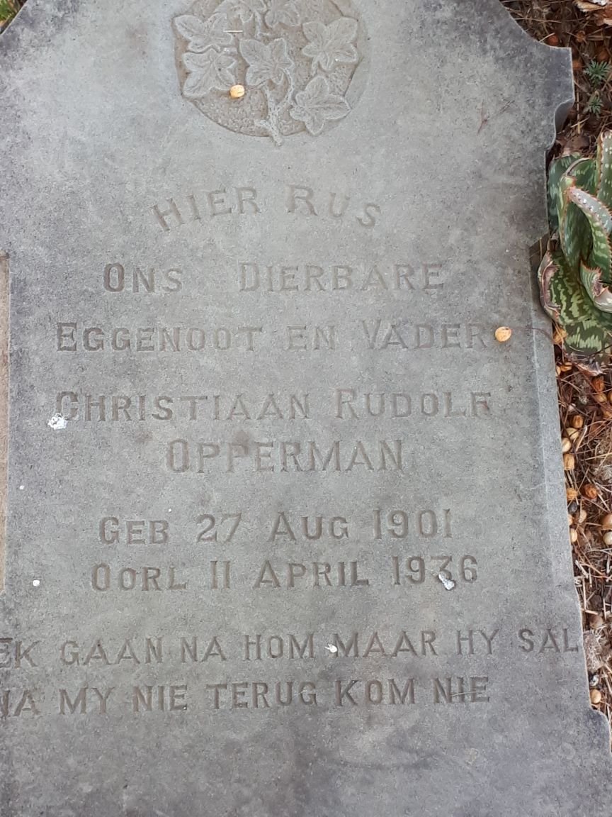 OPPERMAN Christiaan Rudolf 1901-1936
