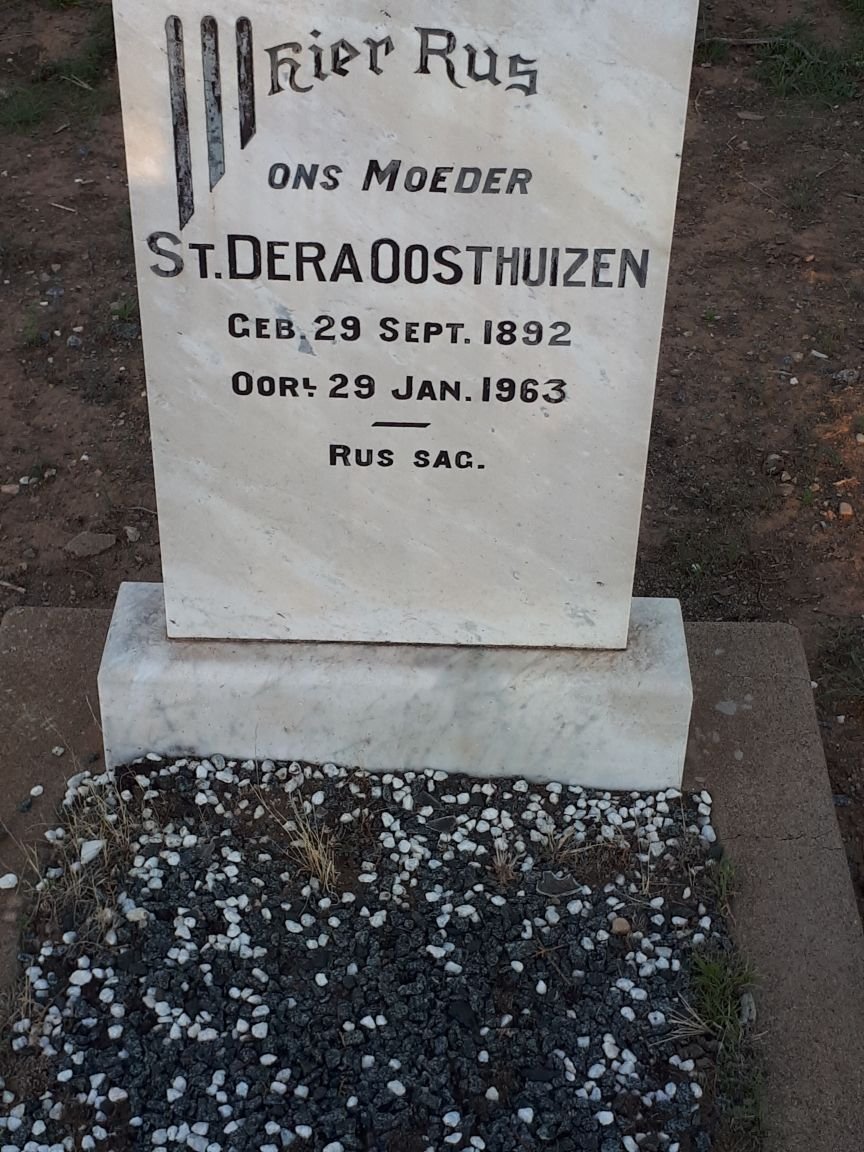 OOSTHUIZEN St. Dera 1892-1963