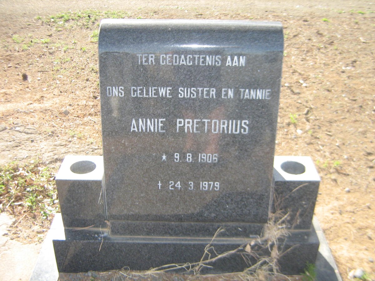 PRETORIUS Annie 1906-1979