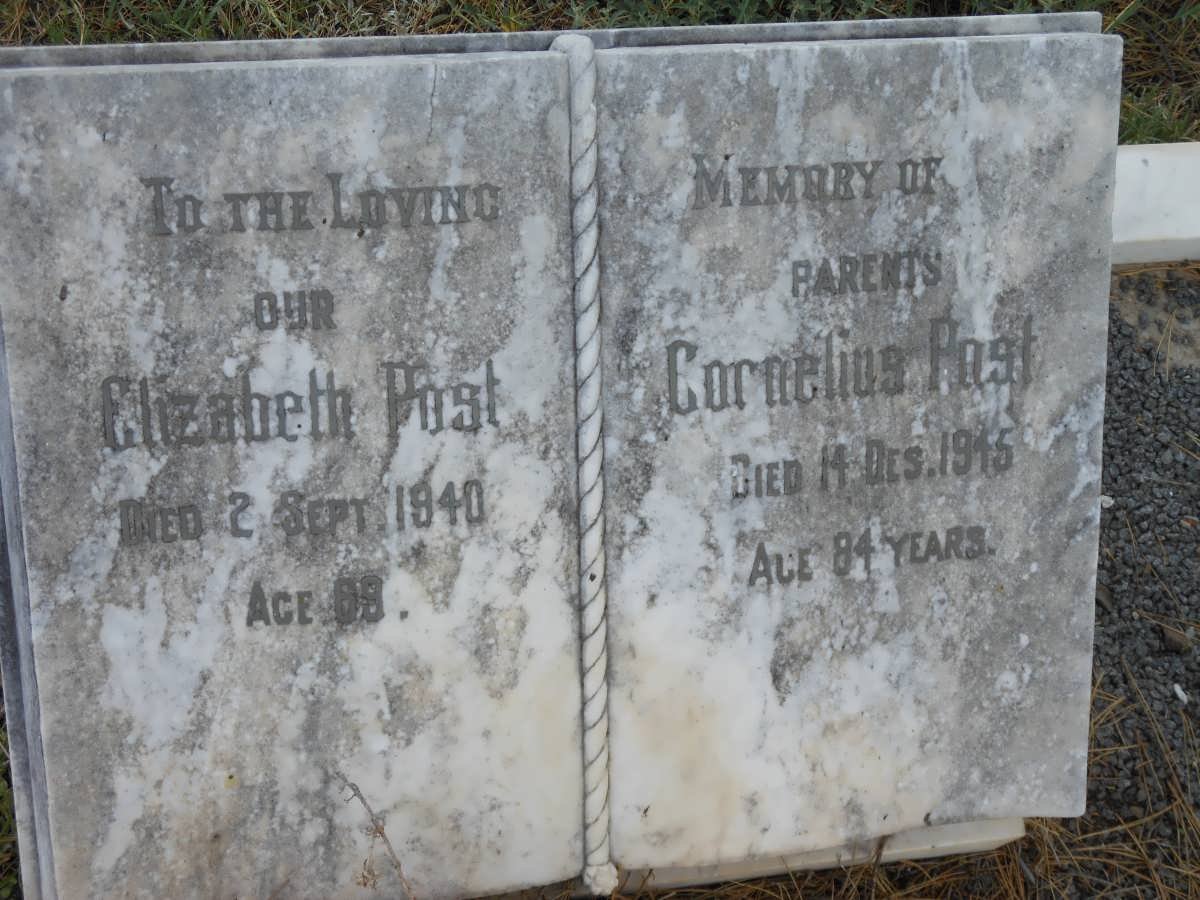 POST Cornelius -1945 &amp; Elizabeth -1940