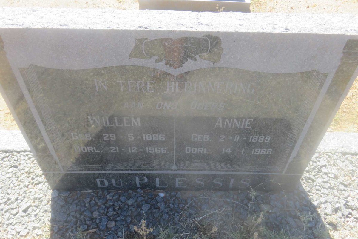 PLESSIS Willem, du 1886-1966 &amp; Annie 1889-1966