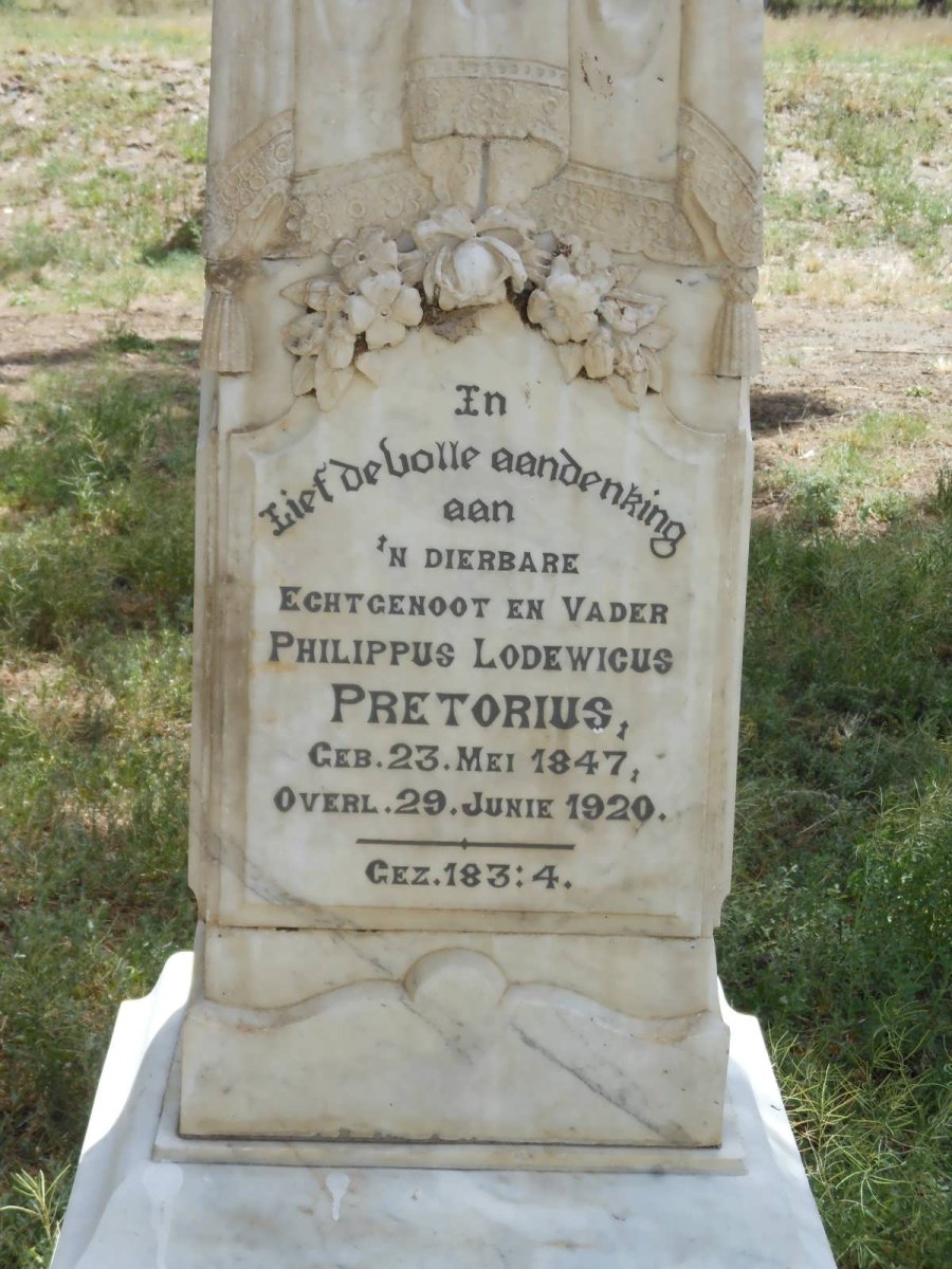 PRETORIUS Philippus Lodewicus 1847-1920