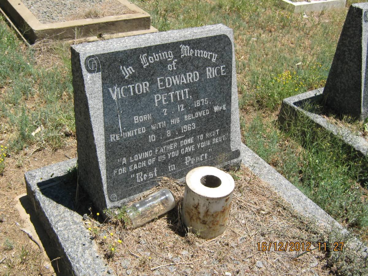 PETTIT Victor Edward Rice 1875-1963