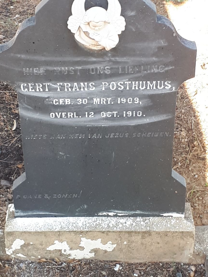 POSTHUMUS Gert Frans 1909-1910