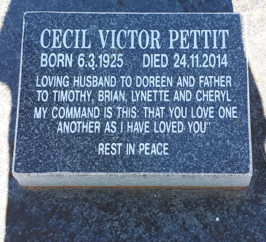 PETTIT Cecil Victor 1925-2014