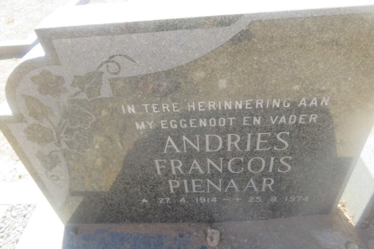 PIENAAR Andries Francois 1914-1974