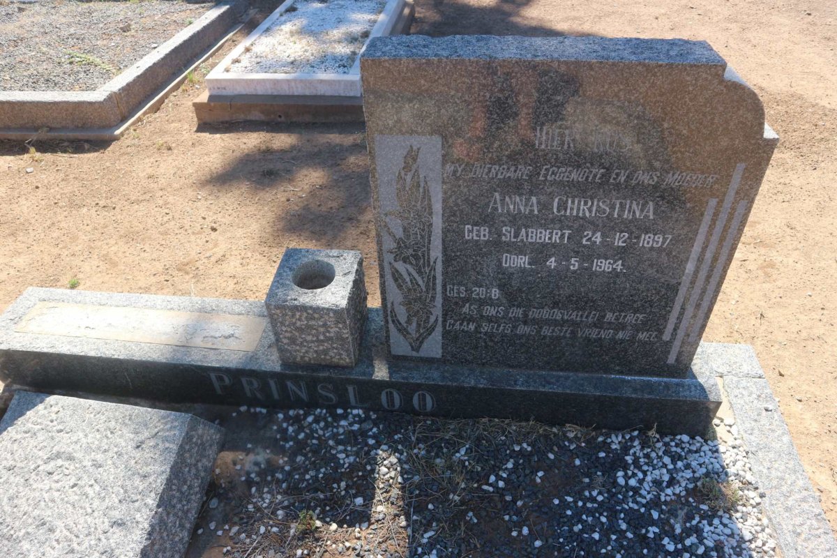 PRINSLOO Anna Christina nee SLABBERT 1897-1964