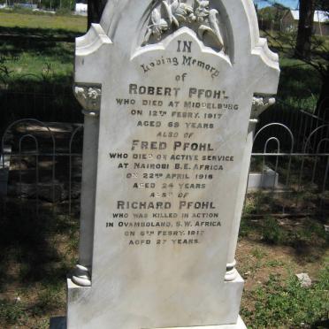 PFOHL Robert -1917 :: PFOHL Fred -1916 :: PFOHL Richard -1917