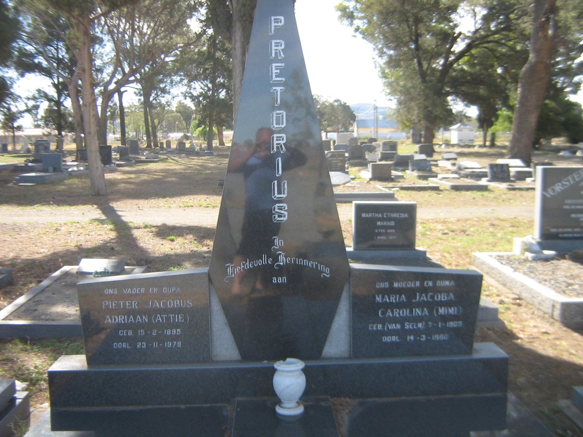 PRETORIUS Pieter Jacobus Adriaan 1895-1979 &amp; Maria Jacoba Carolina VAN SELM 1905-1980