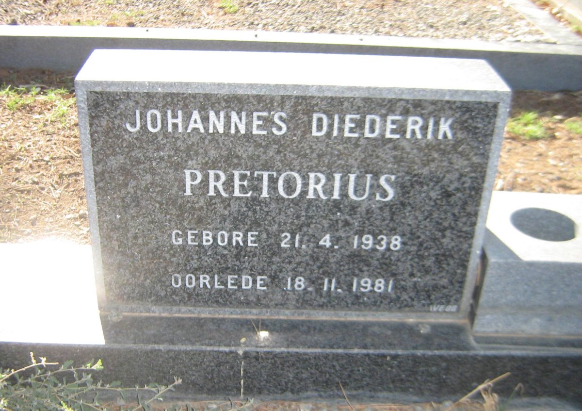 PRETORIUS Johannes Diederik 1938-1981