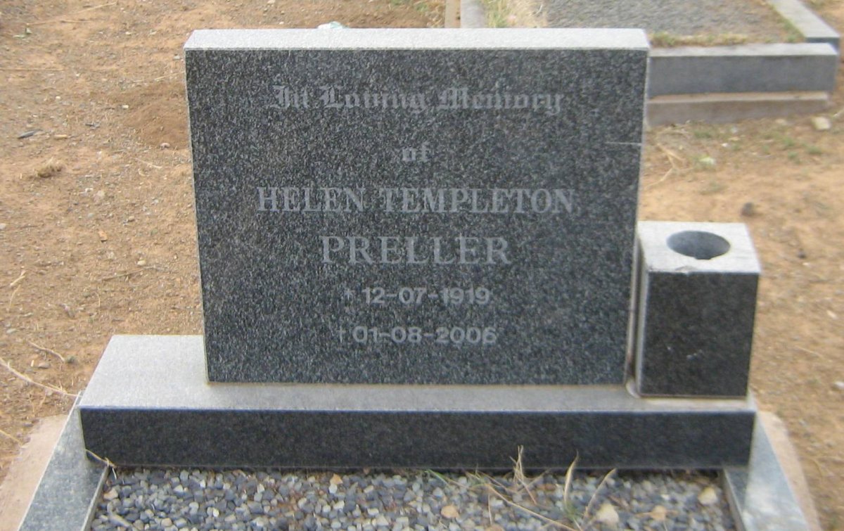 PRELLER Helen Templeton 1919-2006