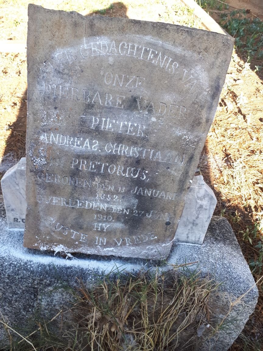 PRETORIUS Pieter Andreas Christiaan 1852-1910