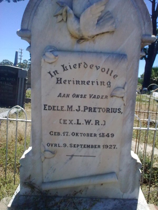 PRETORIUS M.J. 1849-1927
