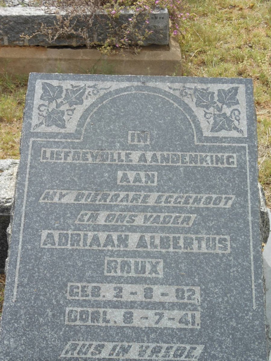 ROUX Adriaan Albertus 1882-1941