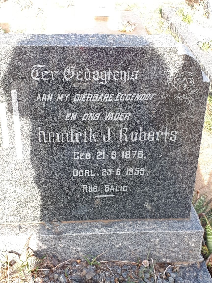 ROBERTS Hendrik J. 1878-1959