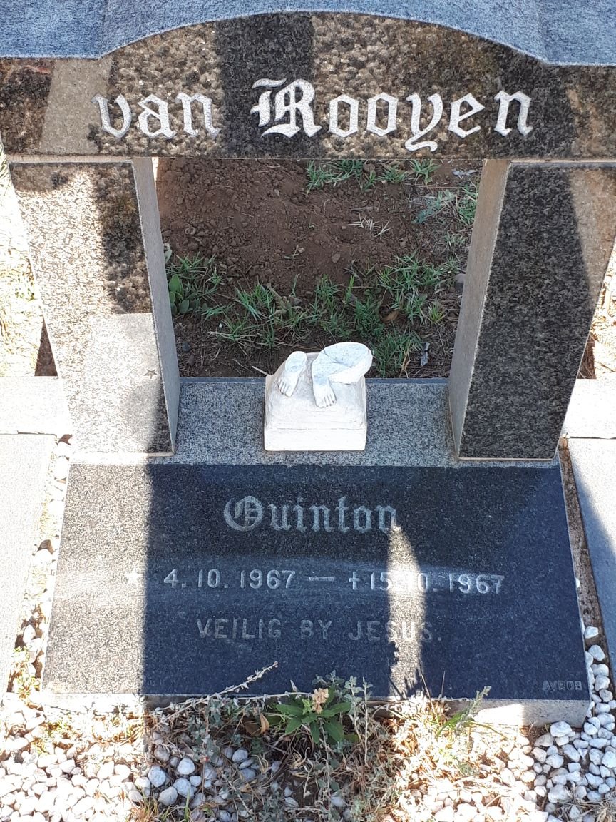 ROOYEN Quinton, van 1967-1967