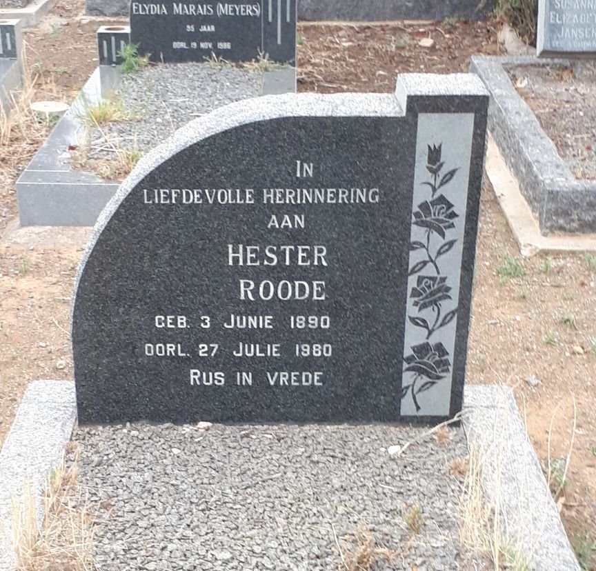 ROODE Hester 1890-1980