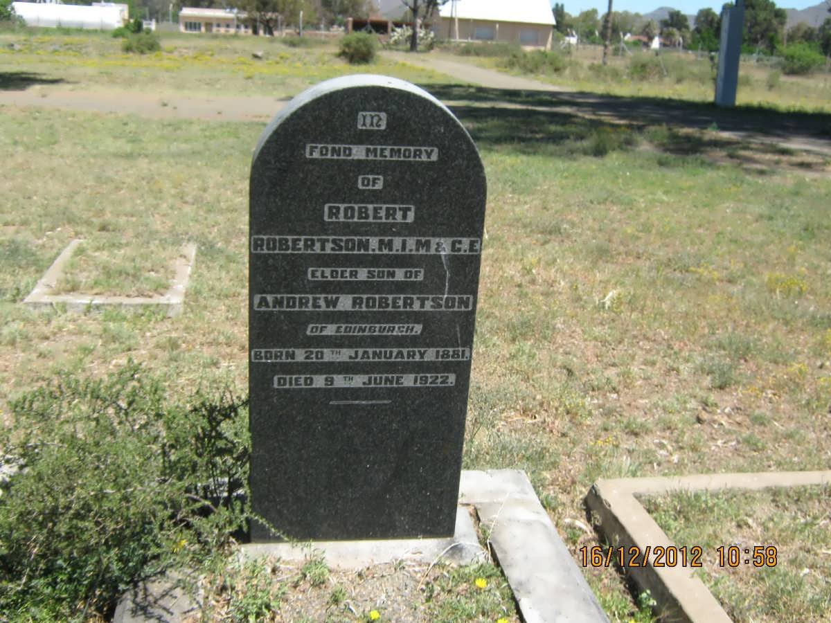 ROBERTSON Robert 1881-1922