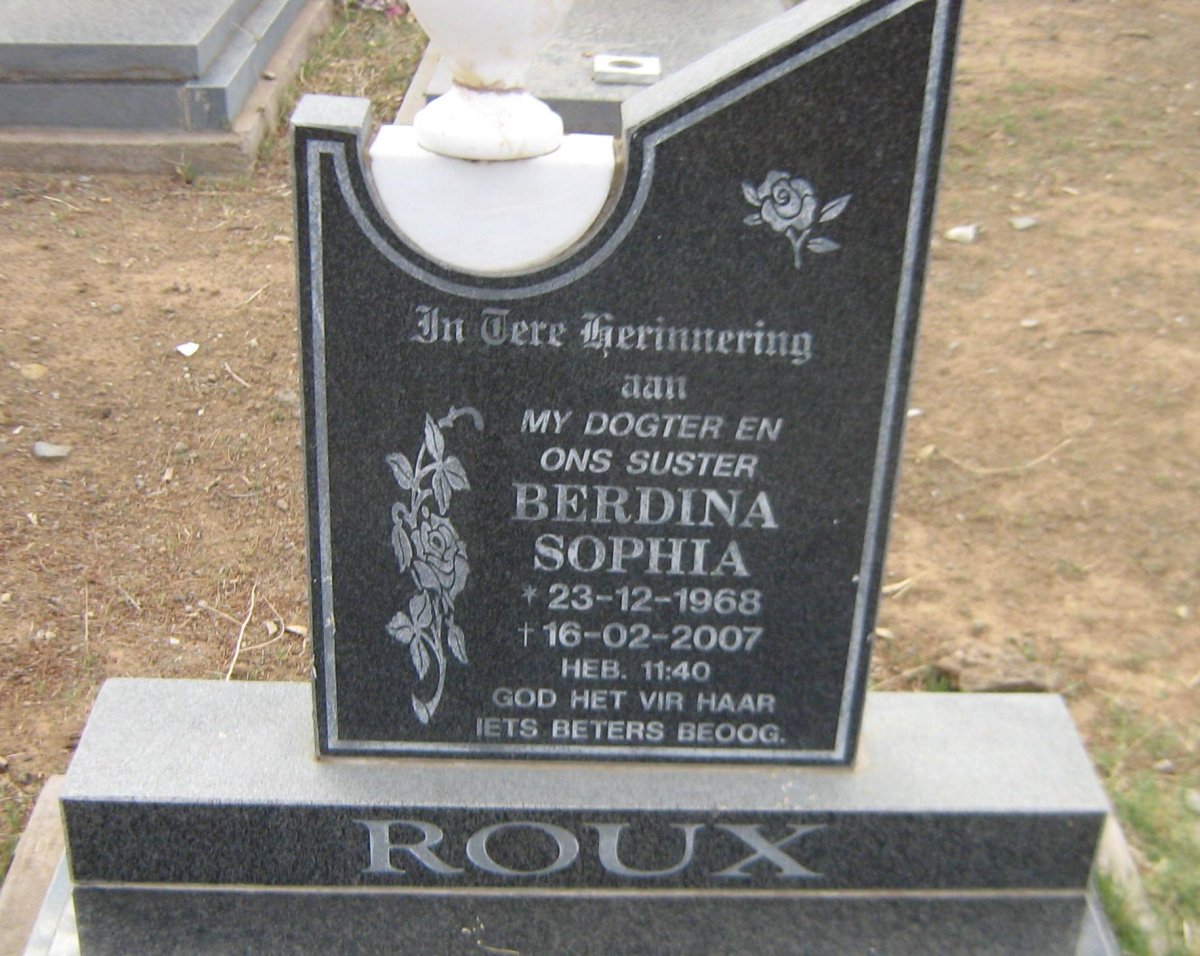 ROUX Berdina Sophia 1968-2007