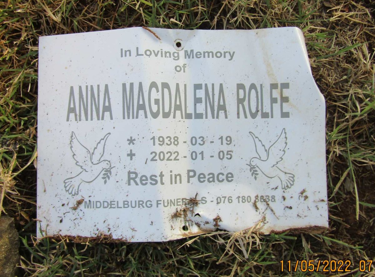ROLFE Anna Magdalena 1938-2022