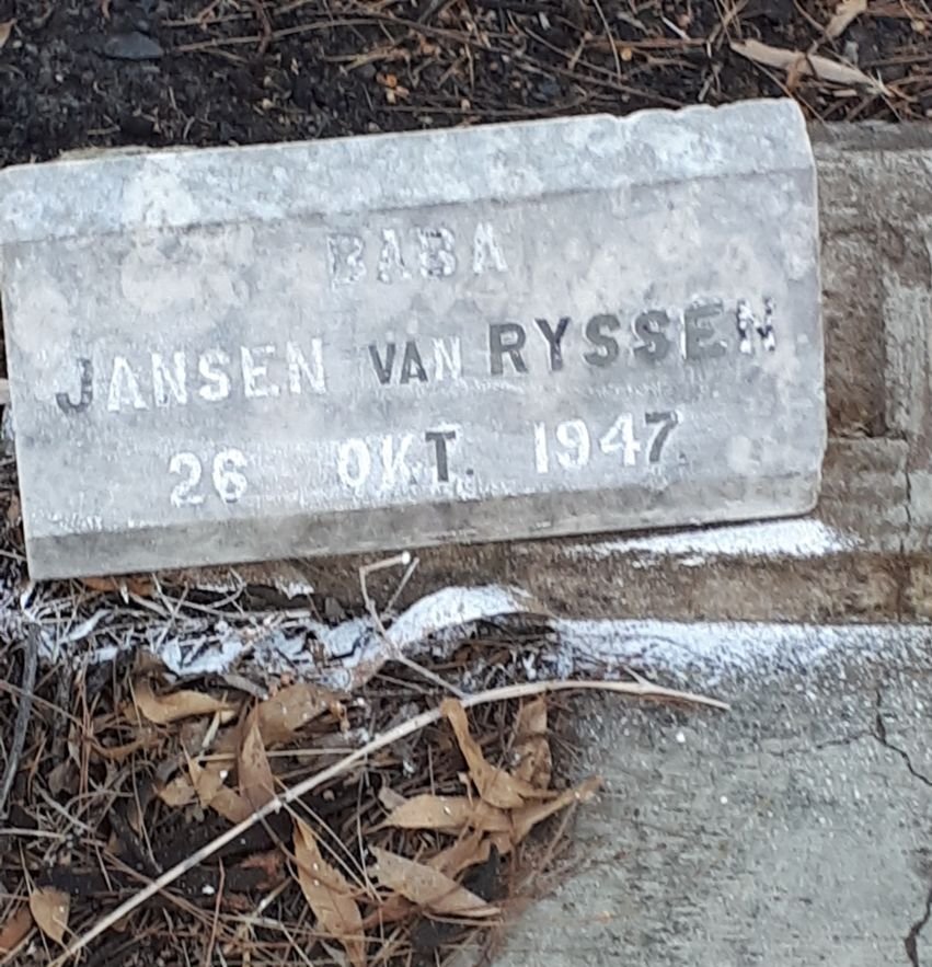 RYSSEN Baba, Jansen van -1947
