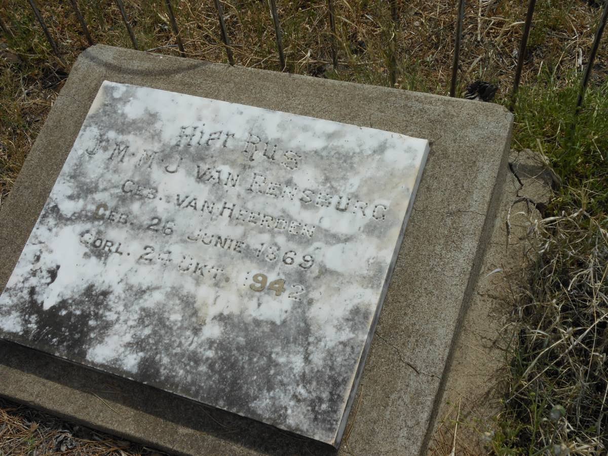 RENSBURG J.M.M.J., van nee VAN HEERDEN 1869-1942