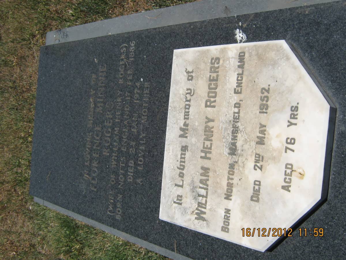 RODGERS William Henry -1952 &amp; Florence Minnie 1886-1974