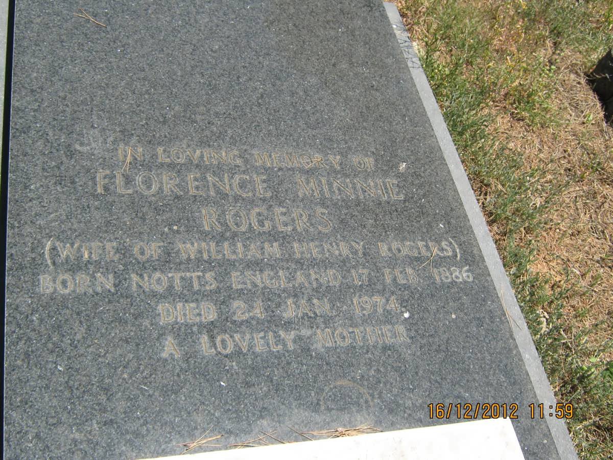 RODGERS Florence Minnie 1886-1974