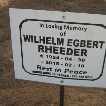RHEEDER Wilhelm Egbert 1954-2015
