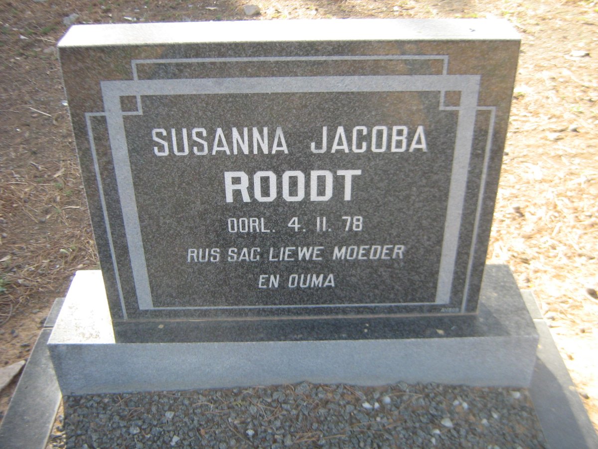 ROODT Susanna Jacoba -1978