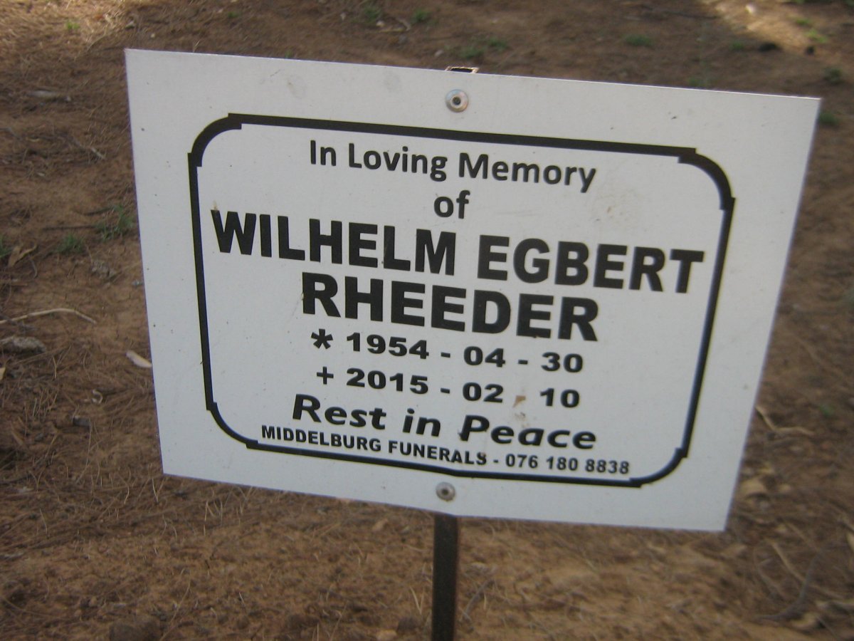 RHEEDER Wilhelm Egbert 1954-2015
