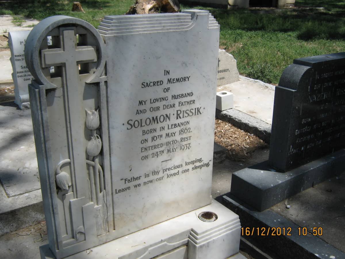 RISSIK Solomon 1862-1937