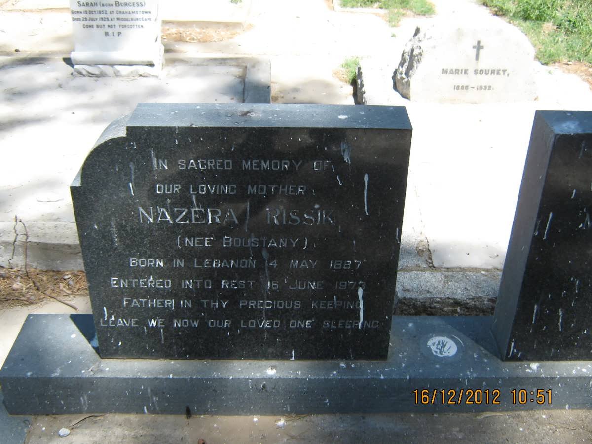 RISSIK Nazera nee BOUSTANY 1887-1973