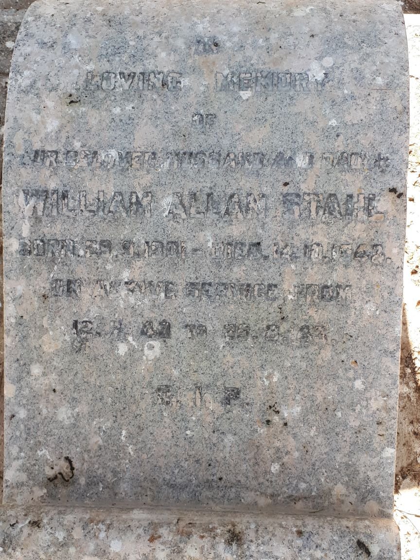 STAHL William Allan 1901-1943