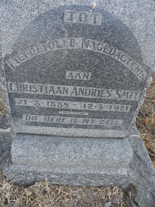 SMIT Christiaan Andries 1885-1921