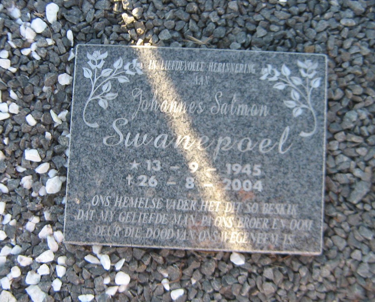 SWANEPOEL Johannes Salmon 1945-2004