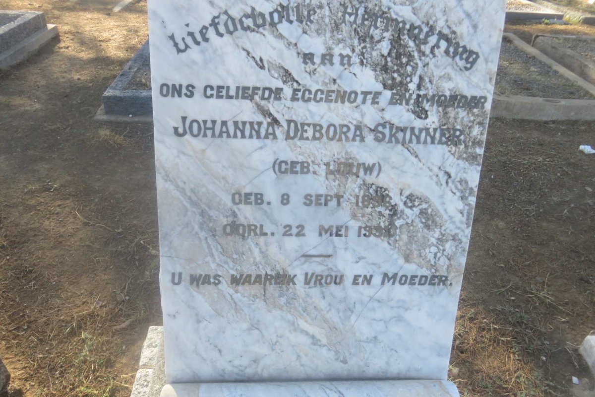 SKINNER Johanna Debora nee LOUW 1896-1932