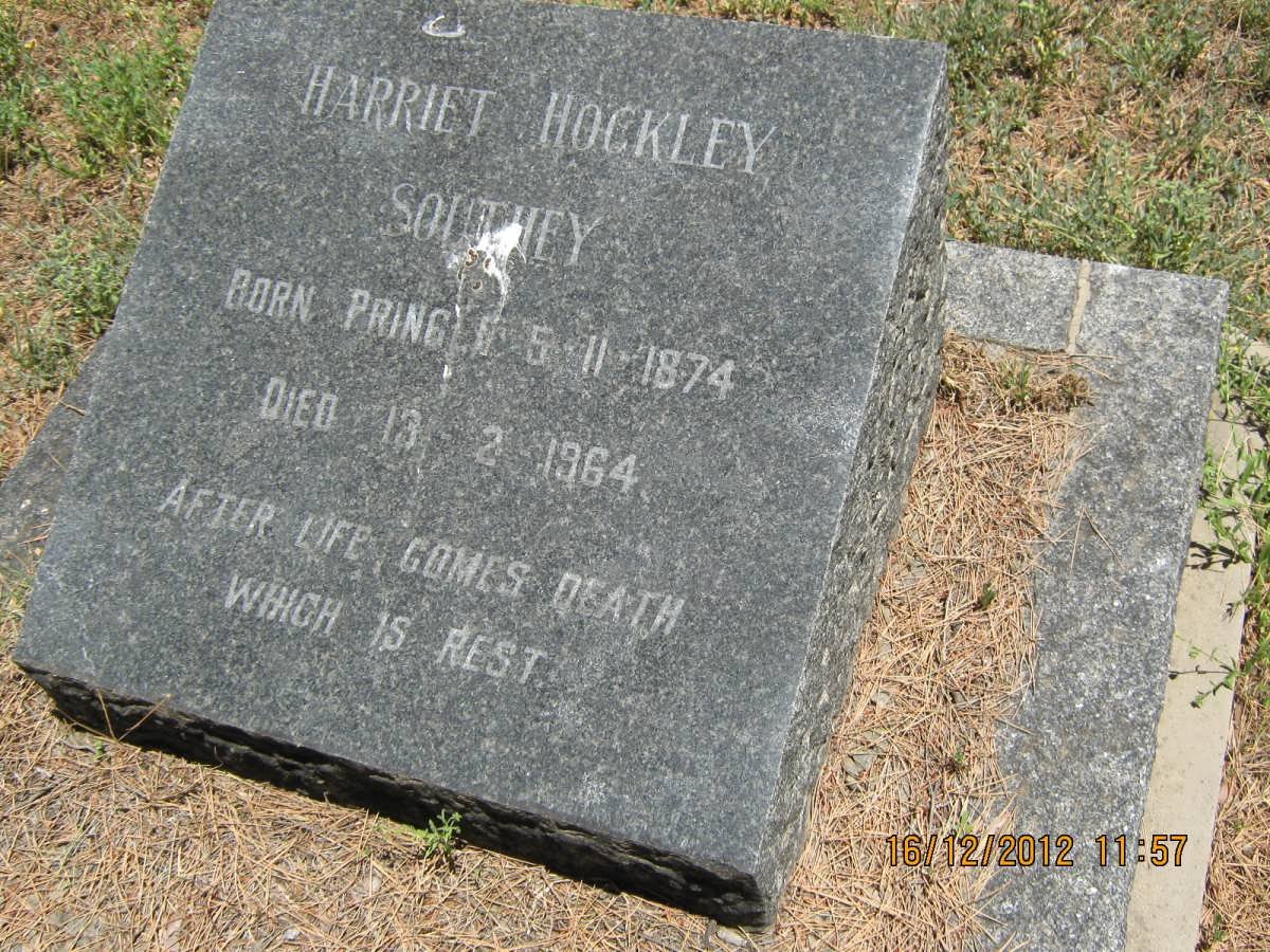SOUTHEY Harriet Hockley nee PRINGLE 1874-1964