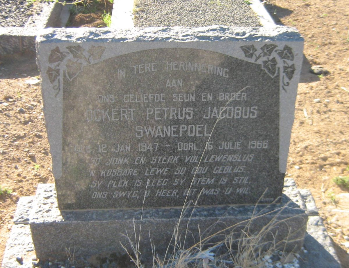 SWANEPOEL Ockert Petrus Jacobus 1947-1966