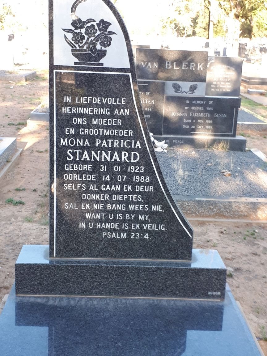 STANNARD Mona Patricia 1923-1988