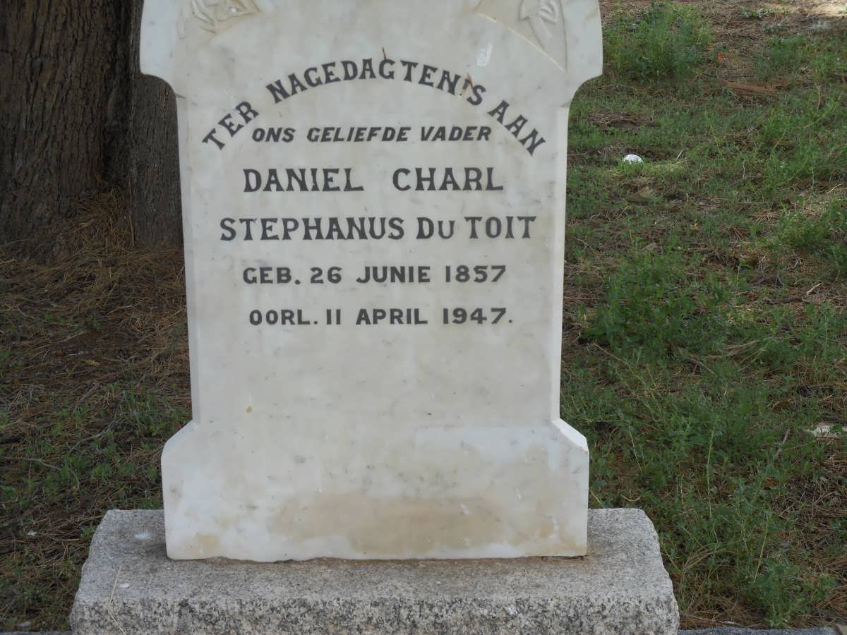 TOIT Daniel Charl Stephanus, du 1857-1947