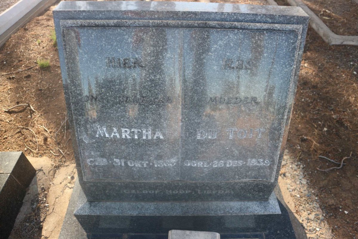TOIT Martha, du 1868-1939