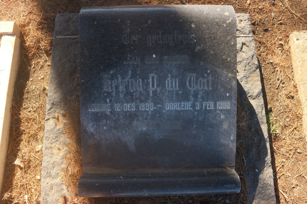 TOIT Helena P., du 1890-1968