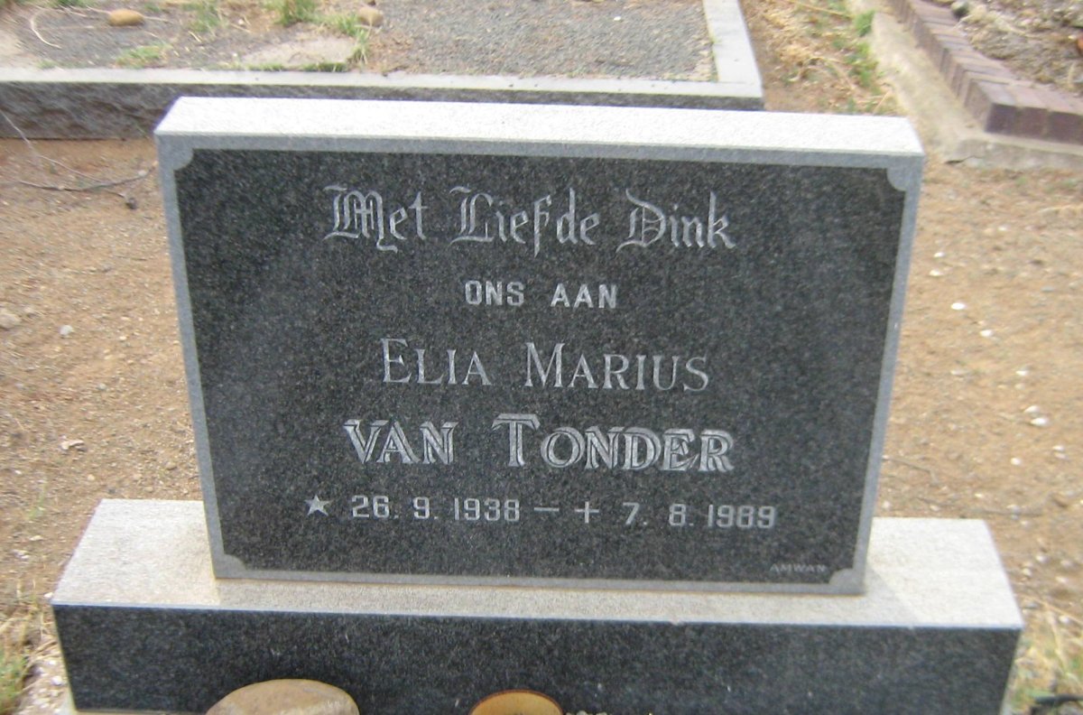 TONDER Elia Marius, van 1938-1989