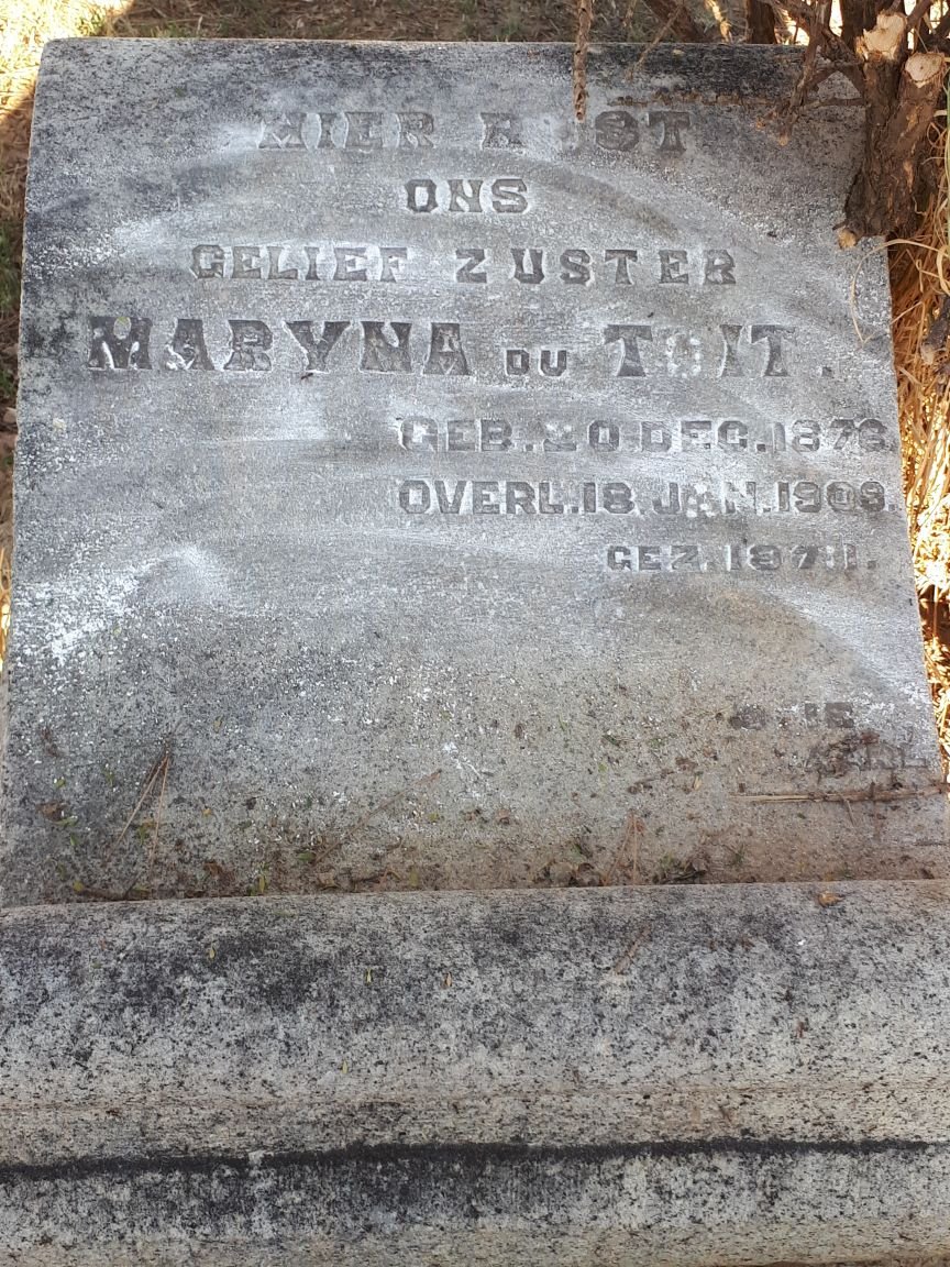 TOIT Maryna, du 1876-1908