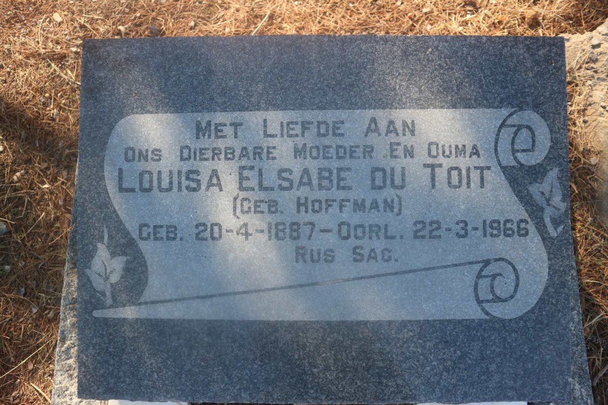 TOIT Louisa Elsabe, du nee HOFFMAN 1887-1966